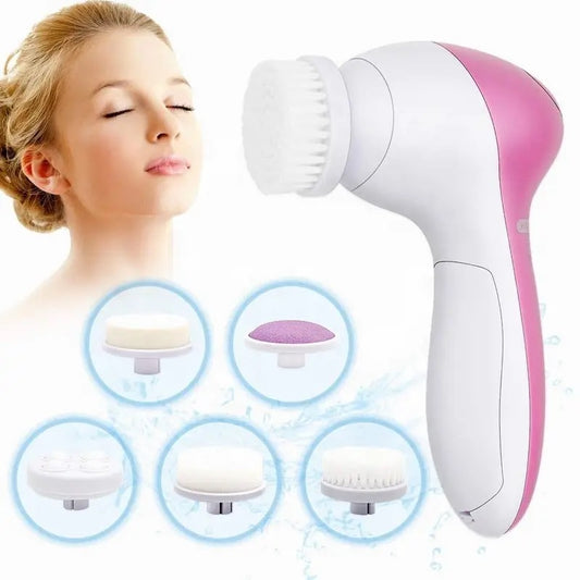 Electric Facial Cleaner 5 IN 1 Spa Skin Care Face Cleaning