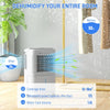 HOMCOM 12L/Day Dehumidifier with Continuous Drainage, 1.6L Water Tank, 24H Timer, Digital Humidity Display, Humidity Light, Dehumidifier for Home Damp, Bedroom, Condensation, Mould, Laundry Drying