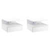 HOMCOM Set of Two Floating Bedside Tables - White