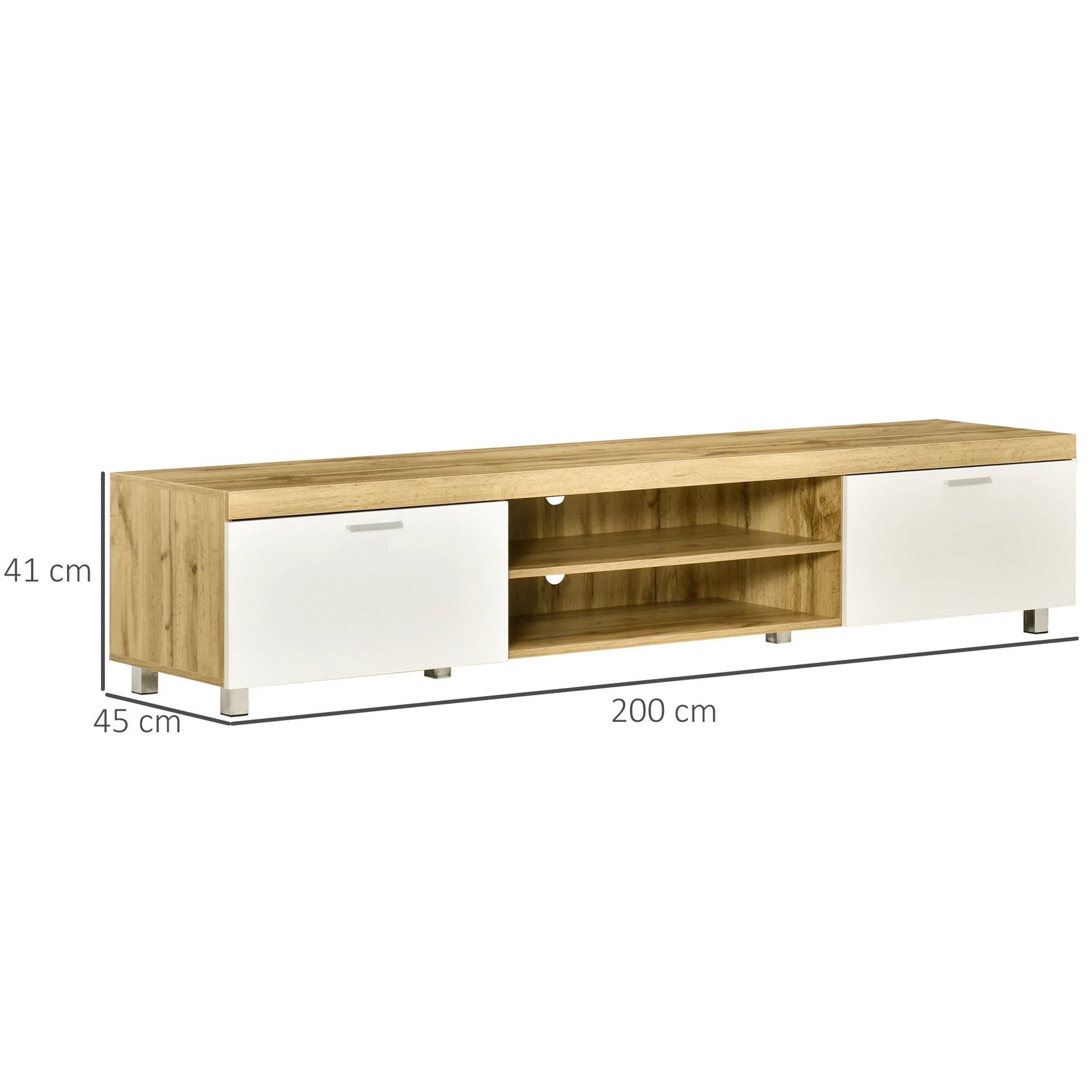 HOMCOM Modern TV unit Cabinet Entertainment Centre for TVs up to 90" w/ Cabinet Shelf for Living room Bedroom