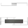 HOMCOM Modern TV Cabinet with Wall Shelf, TV Unit with Storage Shelf and Cabinet, for Wall-Mounted 65