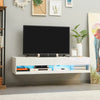 HOMCOM Floating TV Unit, Wall Mounted TV Cabinet for TVs up to 65