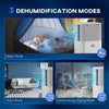 HOMCOM 12L/Day 2000ML Portable Quiet Dehumidifier for Home Laundry Room Bedroom Basement, Electric Moisture Air De-Humidifier with 3 Modes