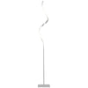 HOMCOM Dimmable Floor Lamp for Living Room, Modern Spiral Standing Lamp with 3 Adjustable Brightness and Square Base, Silver