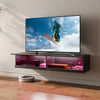 HOMCOM Floating TV Unit, Wall Mounted TV Cabinet for TVs up to 65